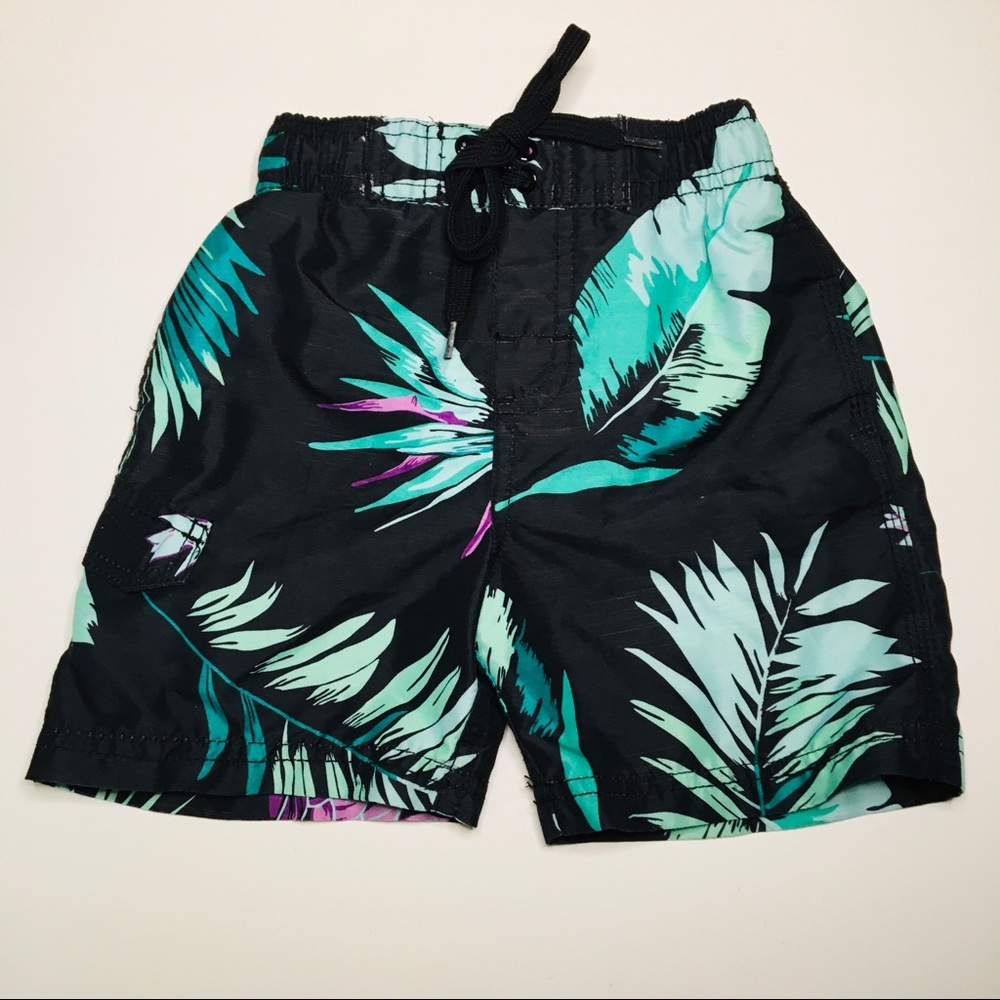 Boys Swimsuit Tropical Botanical Size 4